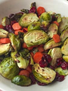 brussels sprouts in white bowl