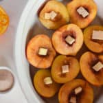 roasted plums and peaches
