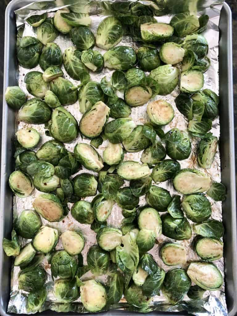 Brussels Sprouts with Bacon and Blue Cheese Cuts and Crumbles