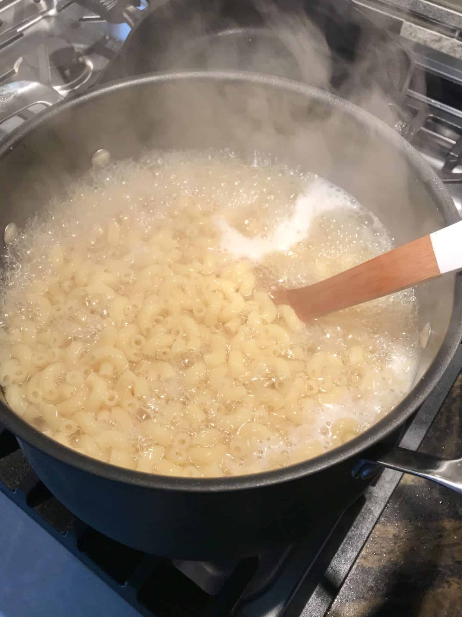 Noodles cooking