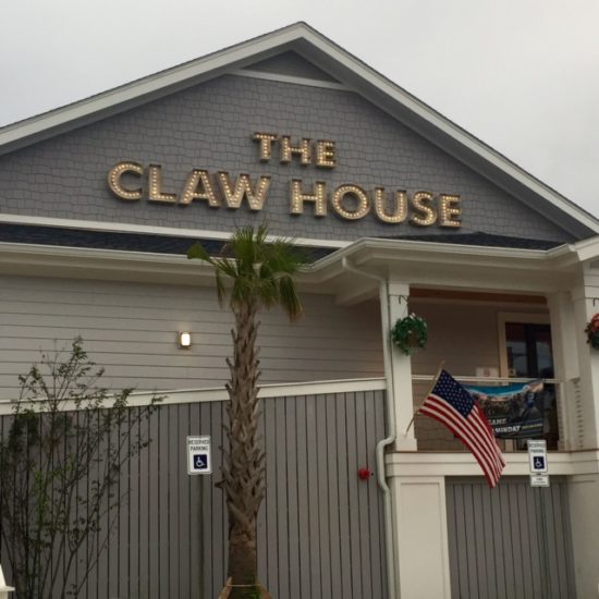 The Claw House restaurant sign