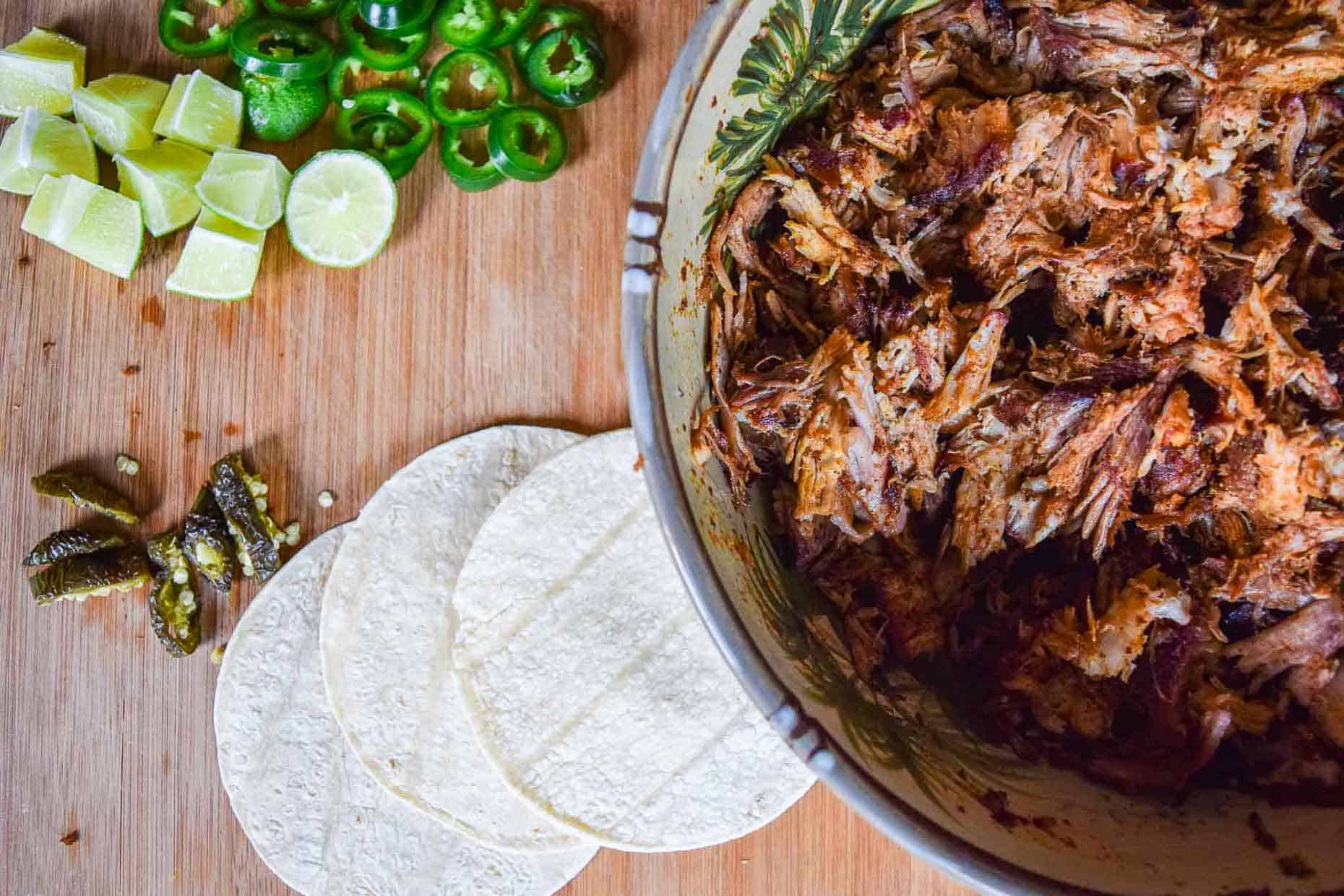 Smoked Pork Butt Tacos Cuts and Crumbles