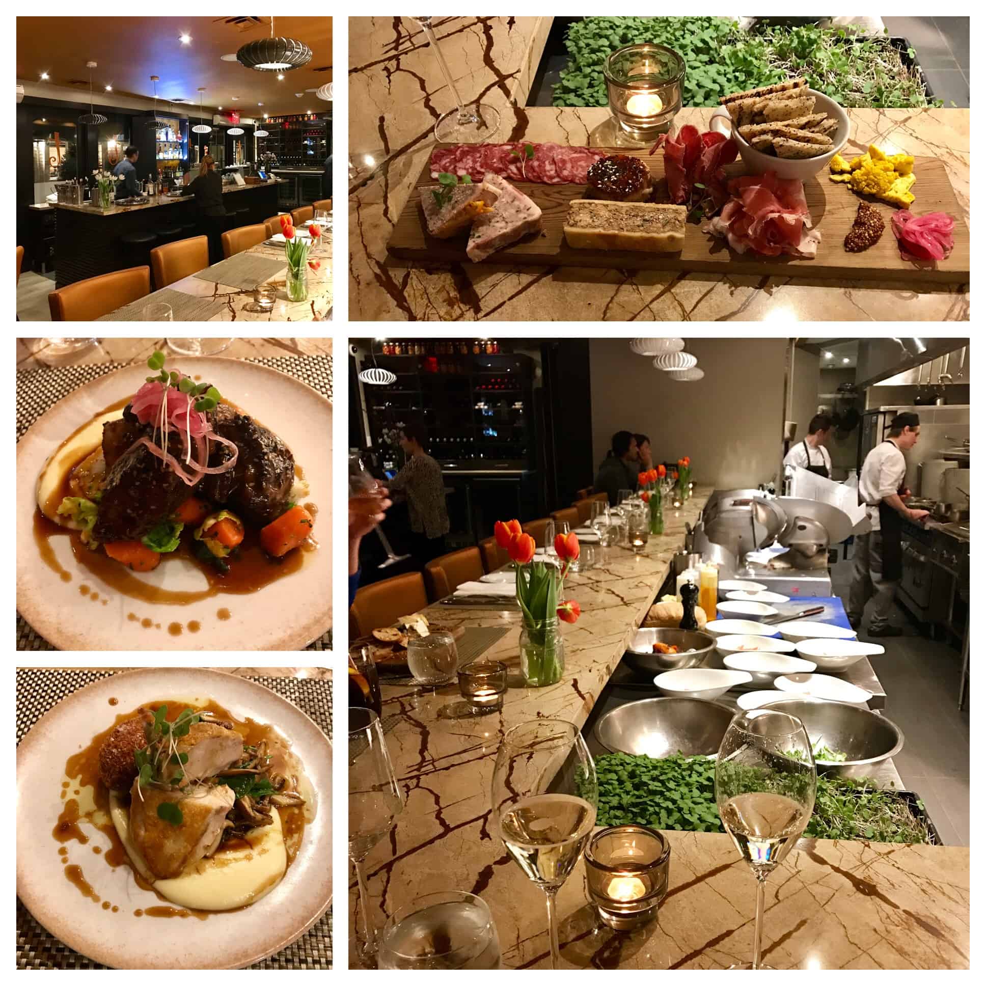 Collage of images from Treadwell Restaurant