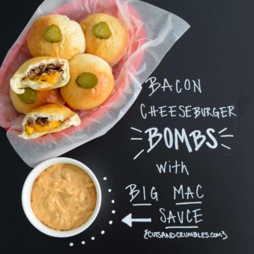 Bacon Cheeseburger Bombs with Big Mac Sauce
