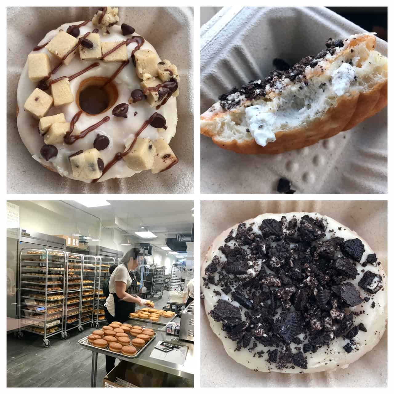 Collage of images of doughnuts from Beechwood Doughnuts