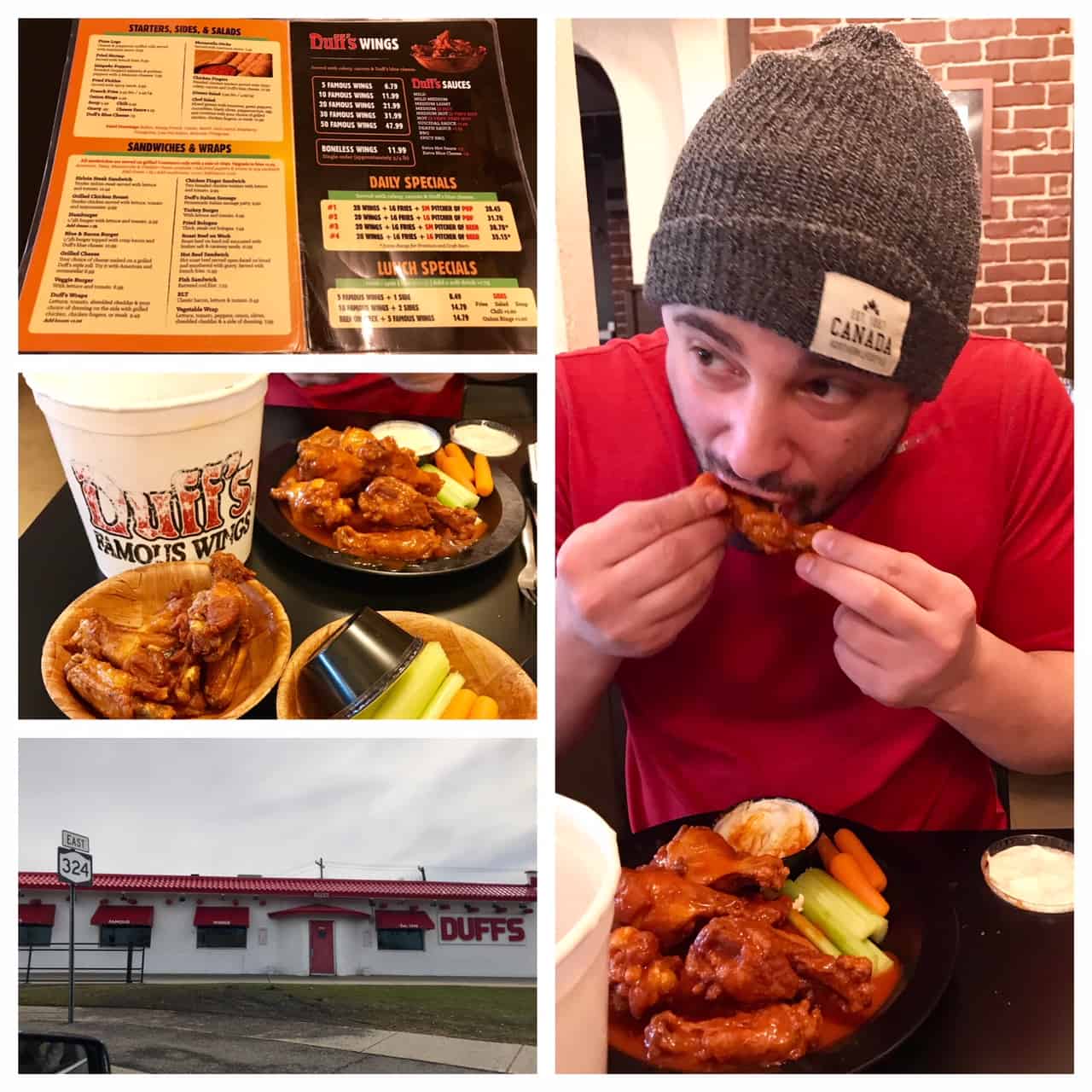 Collage of images from Duffs Restaurant