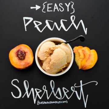 Easy Peach Sherbert