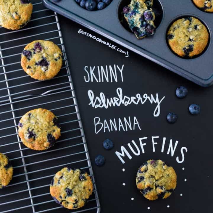 muffins on black chalkboard with title
