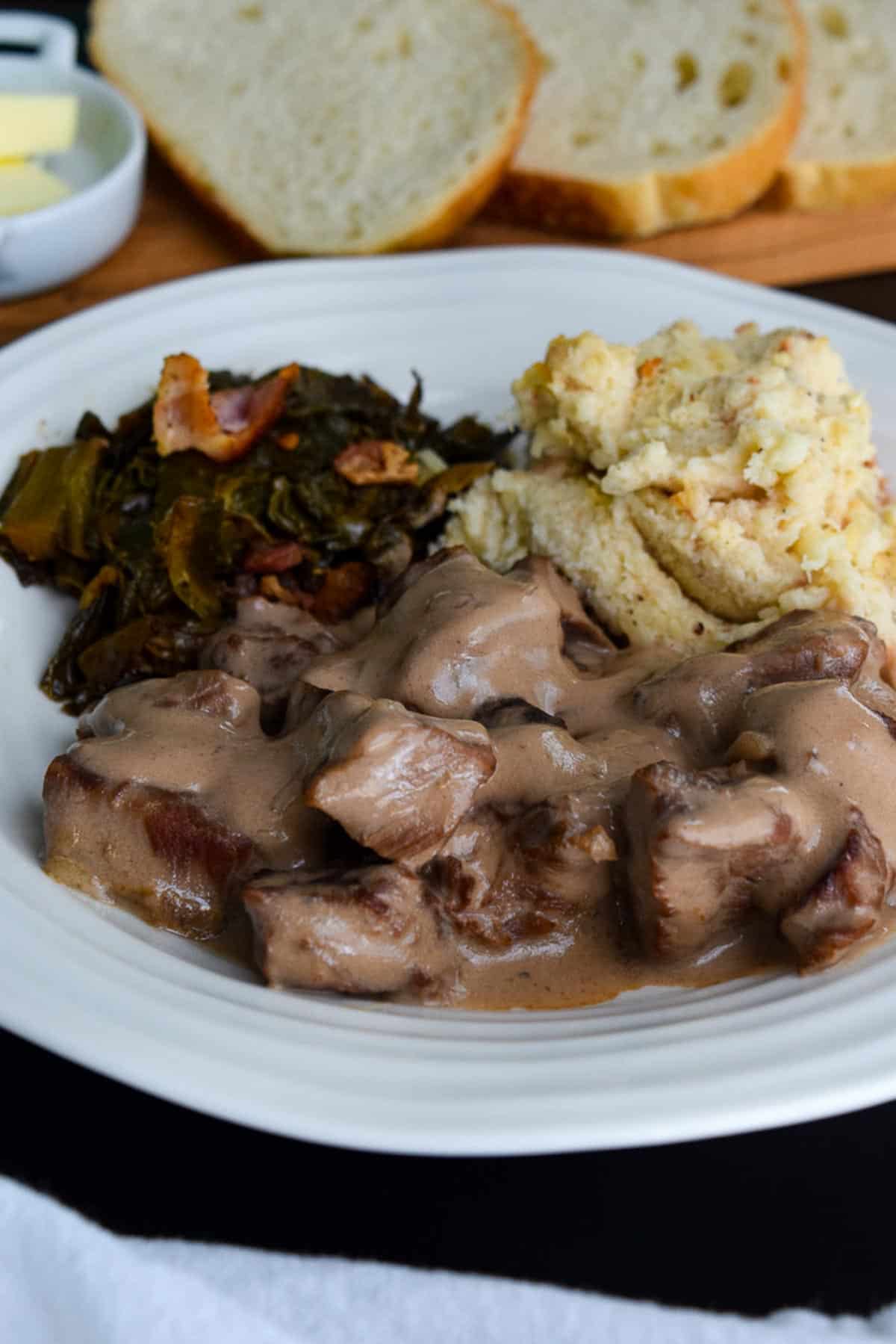 3 Ingredient Crock Pot Steak and Gravy Cuts and Crumbles